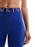 Gym King Impact branded tape leggings in blue