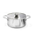 Фото #2 товара Mira Tri-Ply Stainless Steel 11" Stock Pot with Lid