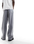 Weekday Astro baggy fit trousers in grey melange