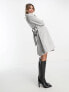 Forever New formal wrap short coat in light grey