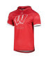 Men's Red Wisconsin Badgers On-Court Raglan Hoodie T-shirt