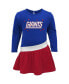 ფოტო #2 პროდუქტის Girls Infant Royal, Red New York Giants Heart to Heart Jersey Tri-Blend Dress