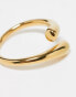 Фото #3 товара ASOS DESIGN Curve waterproof stainless steel ring with wraparound design in gold tone