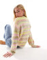 JJXX space dye knitted jumper in lilac lilac breeze, XS - фото #8