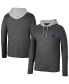 ფოტო #1 პროდუქტის Men's Black Air Force Falcons Ballot Waffle-Knit Thermal Long Sleeve Hoodie T-shirt