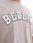 Фото #2 товара ASOS DESIGN boxy oversized t-shirt with Berlin applique in brown