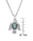 Фото #3 товара Macy's simulated Turquoise Silver Plated Eagle Pendant Necklace