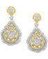 ფოტო #3 პროდუქტის Diamond Teardrop Cluster Drop Earrings (1-1/2 ct. t.w.) in 10k Gold