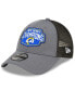 ფოტო #1 პროდუქტის Men's Graphite Los Angeles Rams 2021 NFC West Division Champions 9FORTY Trucker Snapback Hat