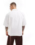 Weekday Newman relaxed fit shirt with utility pockets in off-white