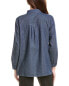 Фото #2 товара Eileen Fisher Classic Collar Long Shirt Women's Blue Pp