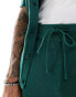 Фото #2 товара ASOS DESIGN midweight knitted cotton shorts co-ord in green