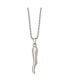 Фото #3 товара Chisel polished Italian Horn Pendant on a Ball Chain Necklace