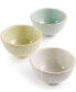 Фото #1 товара French Perle Groove Collection Stoneware 3-Pc. Mini Bowls Set