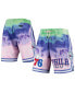 Фото #5 товара Men's Pink Philadelphia 76ers Multicolor Dip-Dye Shorts