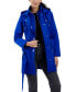 ფოტო #3 პროდუქტის Petite Hooded Belted Zip-Front Raincoat