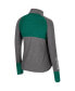 Women's Black Michigan State Spartans Morningside Sleeve Hit Raglan Quarter-Zip Top