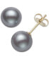 ფოტო #1 პროდუქტის Cultured Freshwater Pearl Stud Earrings (7mm) in 14k Gold