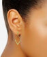 ფოტო #4 პროდუქტის V Bar & Chain Drop Earrings, Created for Macy's