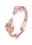 Charming bronze ring with zircons AGG474-RG