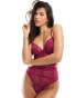 Фото #1 товара Ann Summers Hold Me Tight underwire lace bodysuit in purple