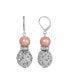 ფოტო #1 პროდუქტის Crystal Acrylic Filigree Bead Drop Earrings