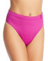 Фото #1 товара Red Carter 262032 Women's Texture High Waisted Bikini Bottom Swimwear Size XS