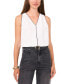 ფოტო #1 პროდუქტის Women's Piped Sleeveless Top