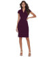 ფოტო #1 პროდუქტის Petite Short-Sleeve Sheath Dress