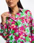 Фото #6 товара Only oversized beach shirt in pink floral