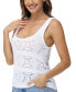 ფოტო #1 პროდუქტის Women's Crochet Scoop-Neck Tank