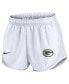 Women's White Green Bay Packers Tempo Shorts