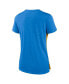 ფოტო #4 პროდუქტის Women's Gold, Powder Blue Los Angeles Chargers Impact Exceed Performance Notch Neck T-shirt