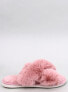 Фото #3 товара Меховые тапочки грудь ремни Пэррис розовый