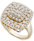 Cushion Cluster Statement Ring (1 ct. t.w.) in 14k Gold, Created for Macy's