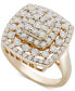 ფოტო #1 პროდუქტის Cushion Cluster Statement Ring (1 ct. t.w.) in 14k Gold, Created for Macy's