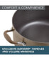 Фото #6 товара Advanced Home Hard-Anodized Nonstick 8.5 Qt. Wide Stockpot with Multi-Function Insert