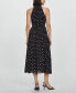 Фото #3 товара Women's Polka-Dot Pleated Dress