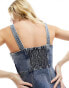Фото #4 товара Tommy Jeans denim bustier dress in mid wash