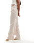 Фото #5 товара Missyempire tailored linen look wide leg trousers in beige