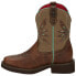 Фото #7 товара Justin Boots Nettie Embroidery Square Toe Cowboy Womens Brown Casual Boots GY95