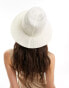 Фото #2 товара Accessorize packable fedora hat in white