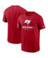 Фото #3 товара Men's Red Tampa Bay Buccaneers Sideline Performance T-shirt