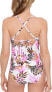 Salt + Cove Womens Tropic Time Printed V-Wire Tankini Top Multi Sz Medium 305472