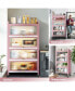 Фото #2 товара 56.2" Tall Kitchen Storage Cabinet, 5 Tier Pantry Cabinet, 4 Door Accent Cabinet, Pink