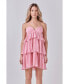 ფოტო #3 პროდუქტის Women's Chiffon Pleated Corset Mini Dress