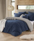 Ultra Soft Reversible Crinkle Duvet Cover Set - King/Cal King