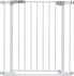 Hauck Clear Step Autoclose Safety Gate for Widths 75-80 cm, Ultra Flat Threshold, Automatic Closing Mechanism, No Drilling, One-Handed Opening, Metal, White