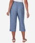 Фото #2 товара Women's Bayou Chambray Capri Pants with Pockets