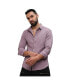 ფოტო #1 პროდუქტის Men's Lavender Stripe-Creased Shirt